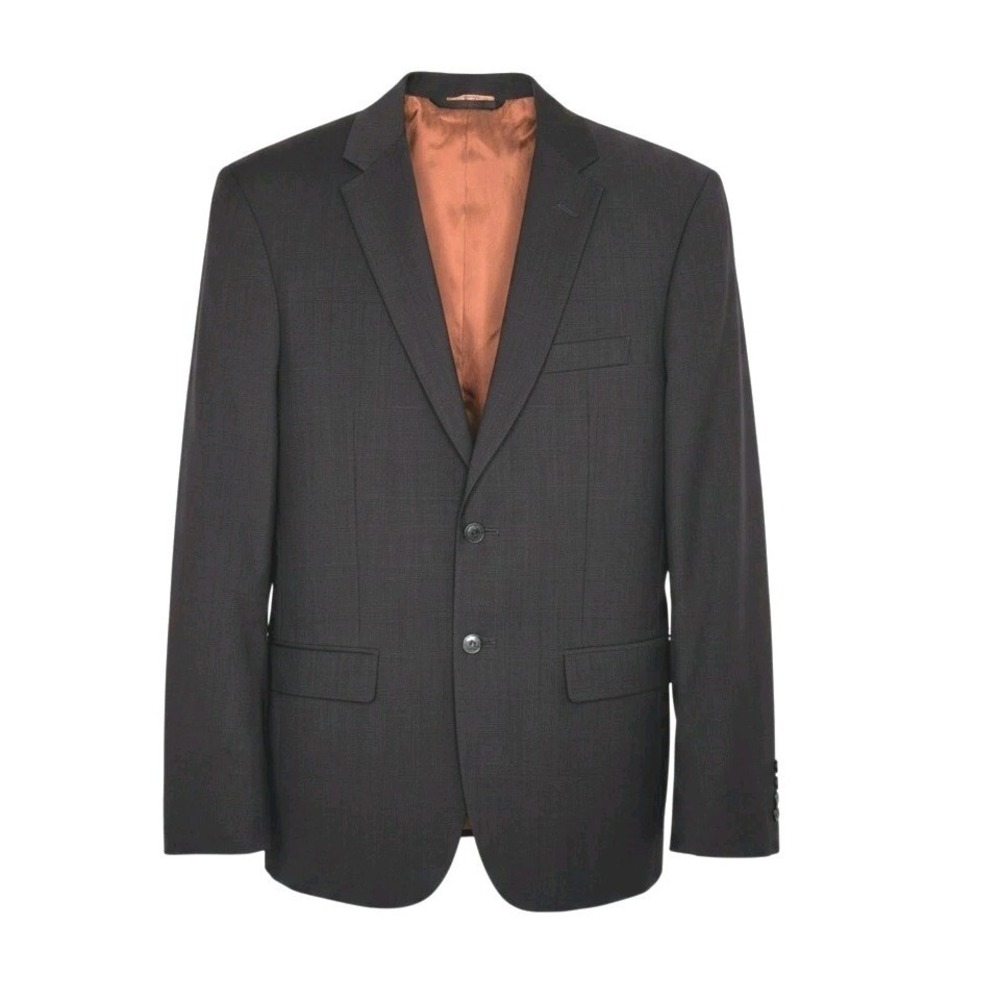 JOS. A. Bank Joseph Slim Fit Sport Coat Blazer 38R Gray Glen Plaid 100% Wool